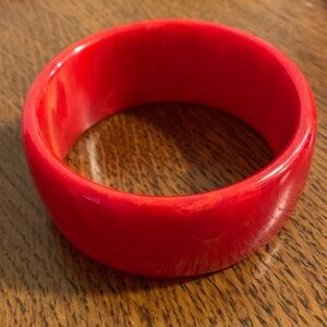 Bakelite Mottled Red Bracelet